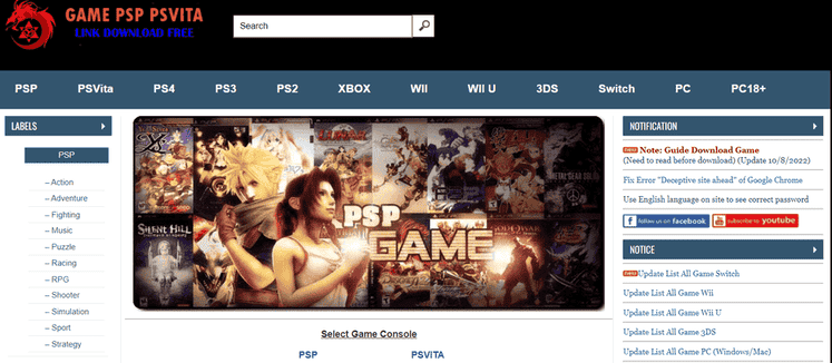 DownloadGamePSP