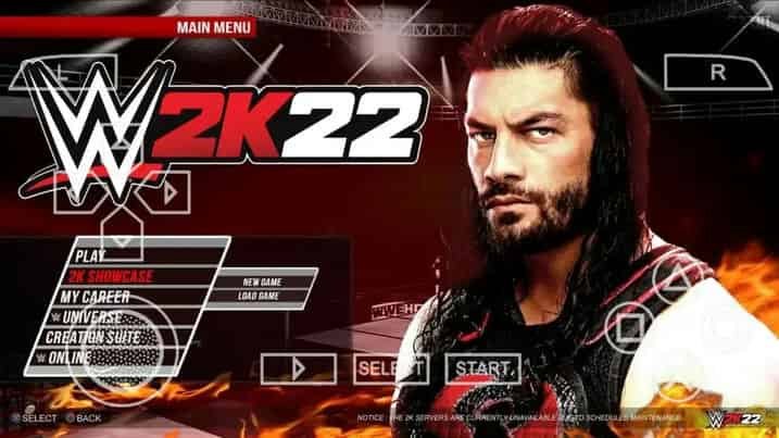 WWE 2K22 PPSSPP